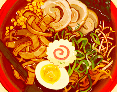 404x316 Ramen Room On Behance - Ramen Painting