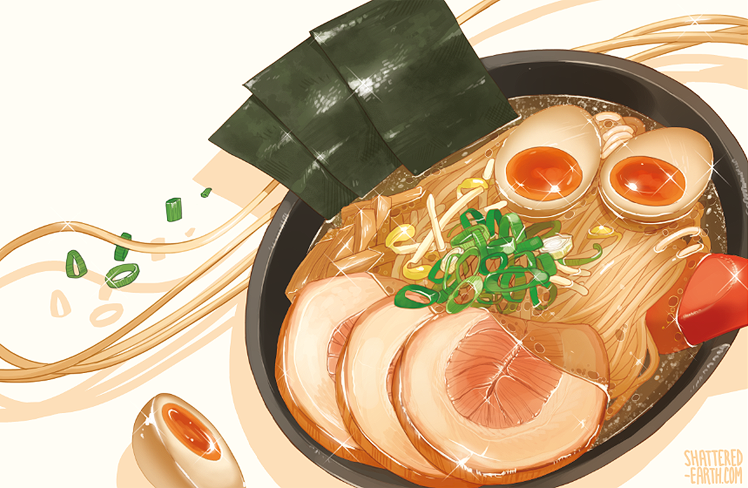 748x488 Ramen By Shattered Earth - Ramen Painting