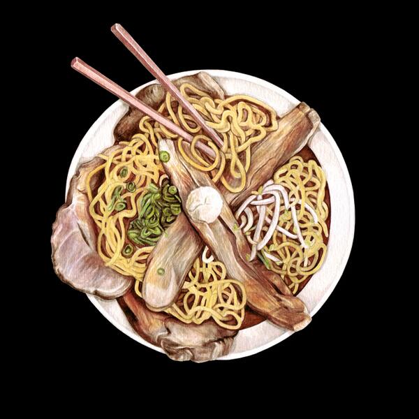 600x600 Sara Zin On Twitter A Ramen Watercolor Painting Inspired By - Ramen Painting