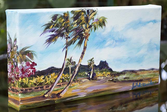 643x432 Kauai'I Ranch Living 12x6 Oil Painting - Ranch Painting