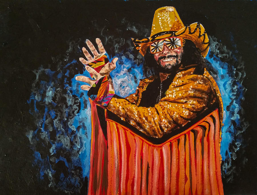 900x684 Macho Man Randy Savage Painting By Joel Tesch - Randy Savage Painting