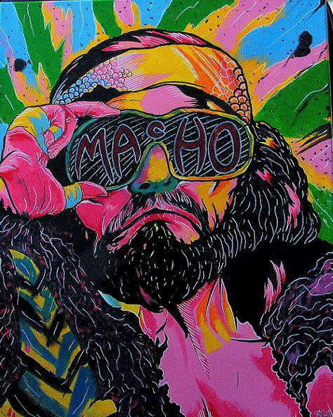 474x593 Macho Man Randy Savage Pop Art And Photos Media Man Int - Randy Savage Painting
