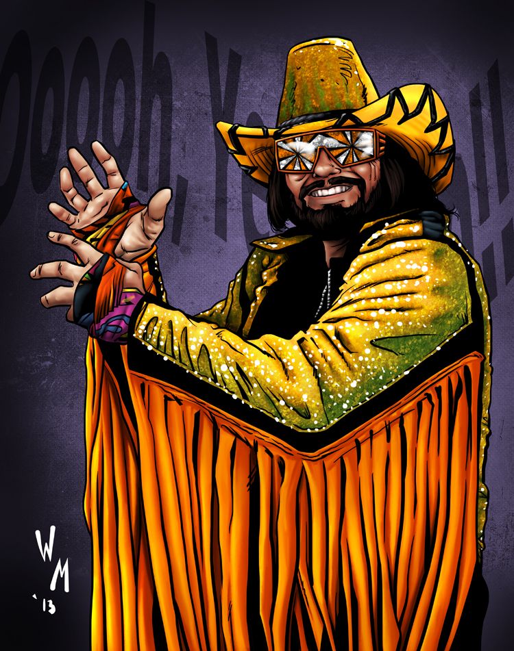 750x951 Randy Savage Collector's Card Filsinger Games Movies - Randy Savage Painting