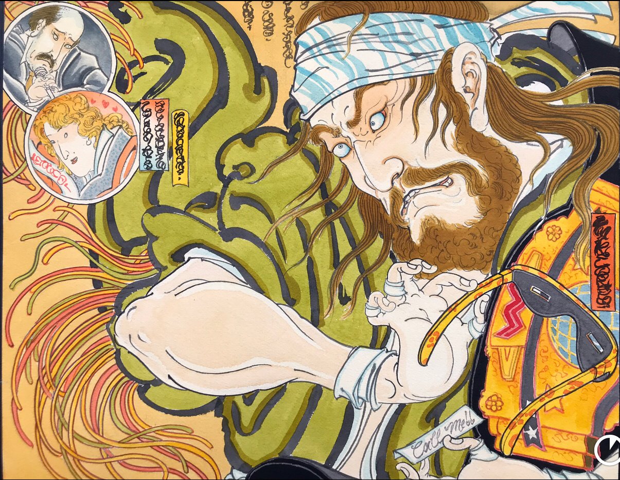 1205x933 Ascending Painting Mikedorseytattoo - Randy Savage Painting