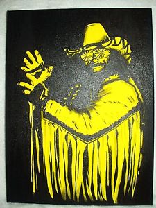 225x300 Canvas Painting Wrestler Macho Man Randy Savage Yellow Bampw 16x12 - Randy Savage Painting