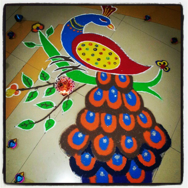 612x612 Happy Diwali - Rangoli Painting