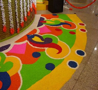 400x365 Aap Ki Awaaz Rangoli Designs Painted Prayers Of India - Rangoli Painting Designs