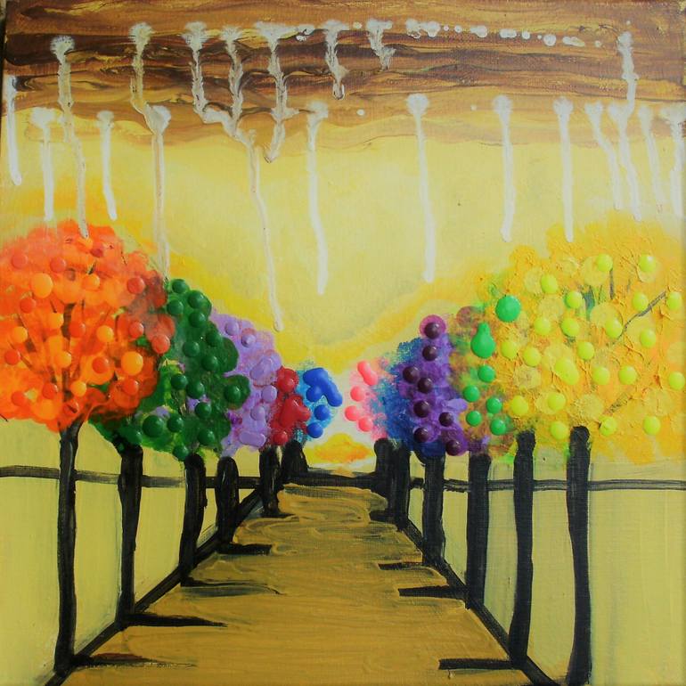 770x770 Saatchi Art Color Of Trees Painting By John Rankin - Rankin Painting