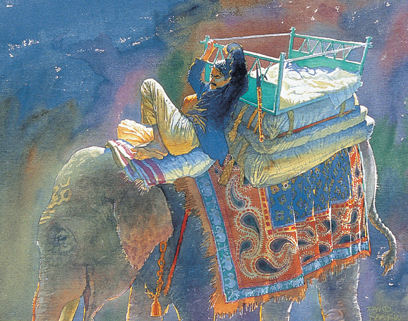 578x456 Watercolor Artist David Rankin, Painting Of An Elephant, Splash - Rankin Painting