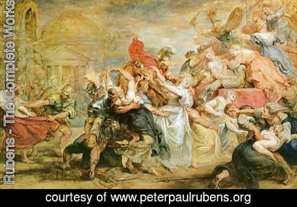 600x418 Rubens - Rape Of The Sabine Women Painting