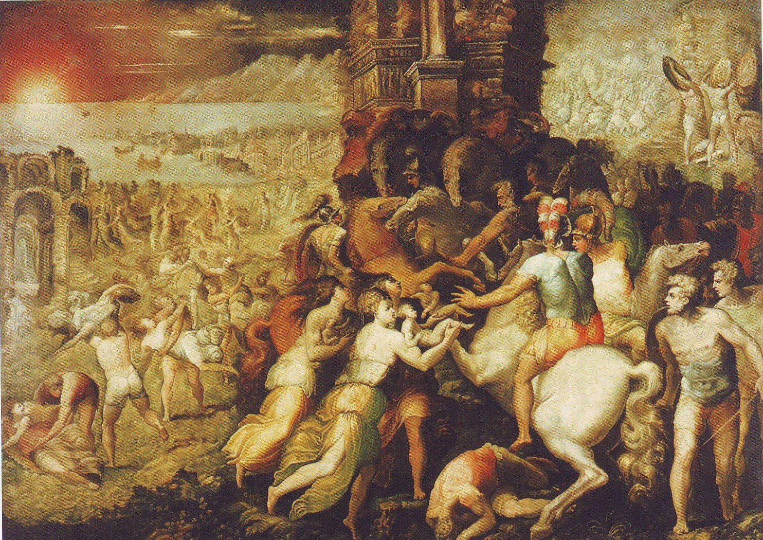 1484x1050 The Rape And Intervention Of The Sabine Women Painting - Rape Of The Sabine Women Painting