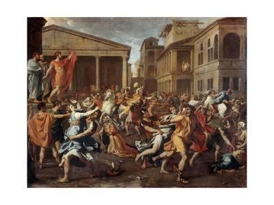 400x300 The Rape Of The Sabine Women Giclee Print By Nicolas Poussin - Rape Of The Sabine Women Painting