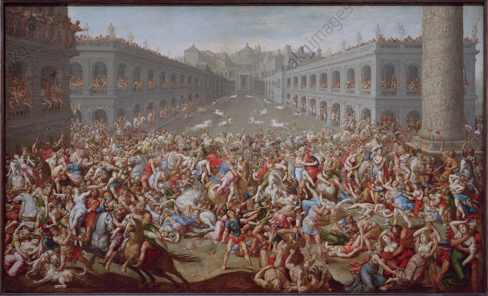 999x607 Akg Images - Rape Of The Sabine Women Painting