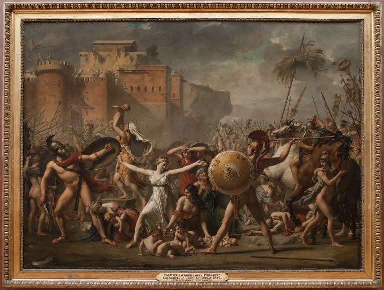 768x580 The Intervention Of The Sabine Women Louvre Museum Paris - Rape Of The Sabines Painting