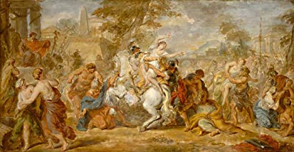 425x220 Artist French 18th Century Painting The Rape - Rape Of The Sabines Painting