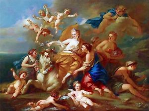 300x225 Painting Allegory Greek Cazes Rape Europa Large Art Print Poster - Rape Painting
