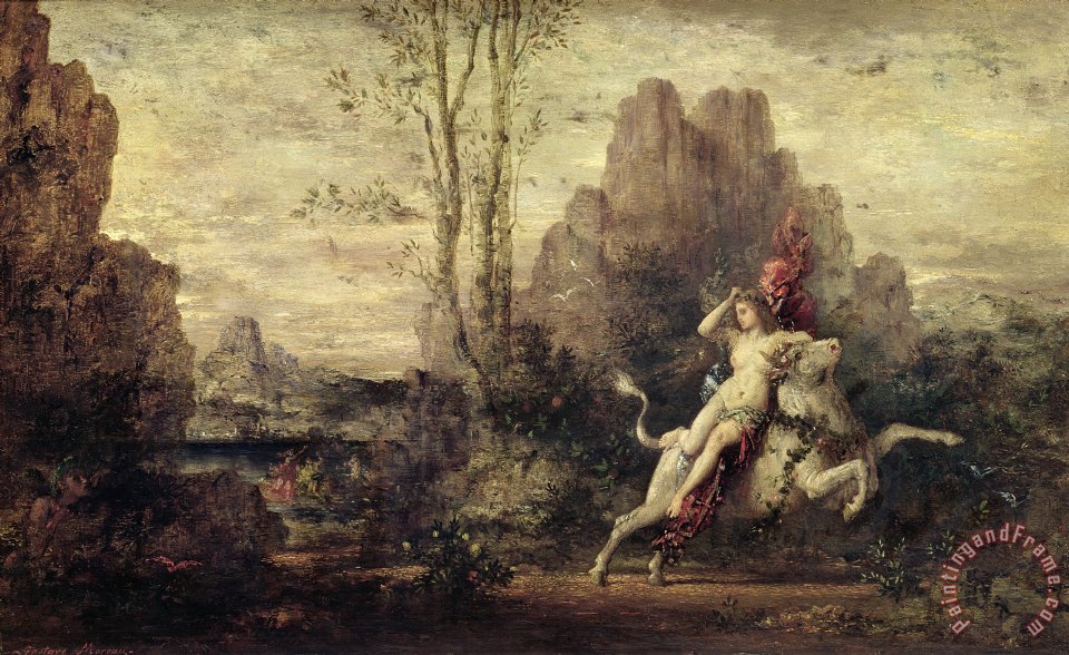 960x588 Gustave Moreau The Rape Of Europa Painting - Rape Painting