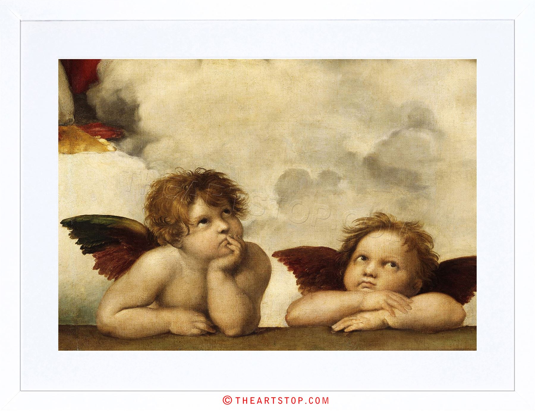 1800x1383 Painting Raphael Sistine Madonna Group Angels Framed Print - Raphael Angel Painting