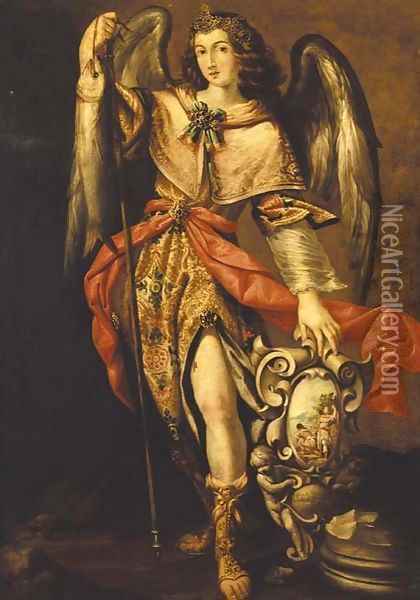 420x600 The Archangel Raphael Oil Painting Reproduction By Francisco - Raphael Angel Painting