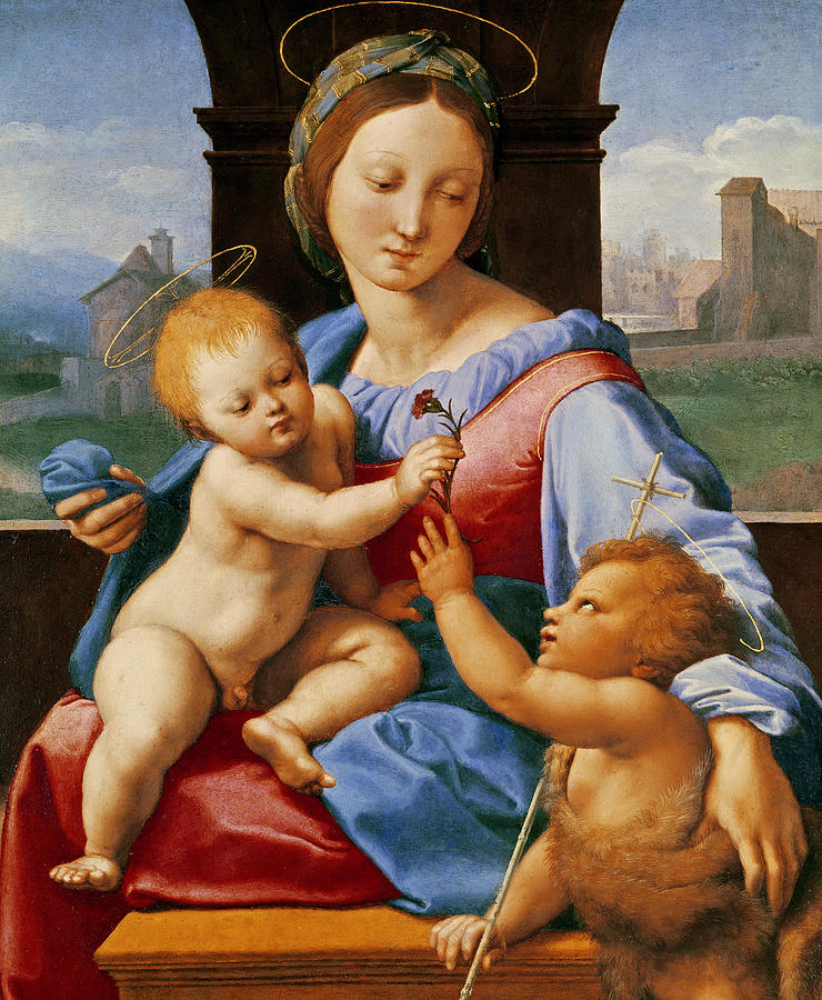 740x900 The Aldobrandini Madonna Or The Garvagh Madonna Painting By Raphael - Raphael Painting
