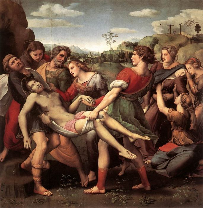 685x700 The Entombment, 1507 - Raphael Painting