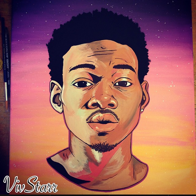 640x640 Chance The Rapper By Vivstarr - Rapper Painting