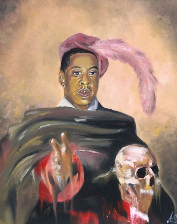 600x760 Classical Rapper Portraits Amar Stewart - Rapper Painting