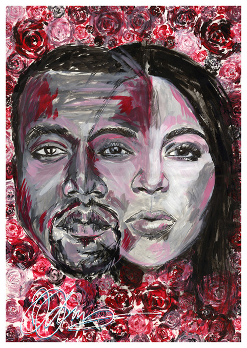 482x678 Illustration Art Music Hip Hop Rap Painting Kim Kardashian Artist - Rapper Painting