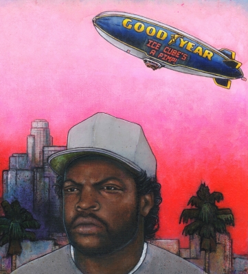 361x400 Rapper Portrait 12 X 16 Acrylic Painting On Hard Board - Rapper Painting