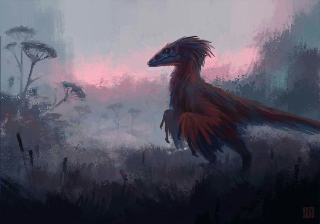 1208x847 Raptor Dionosaur On The Ground, On The Hunt. - Raptor Painting