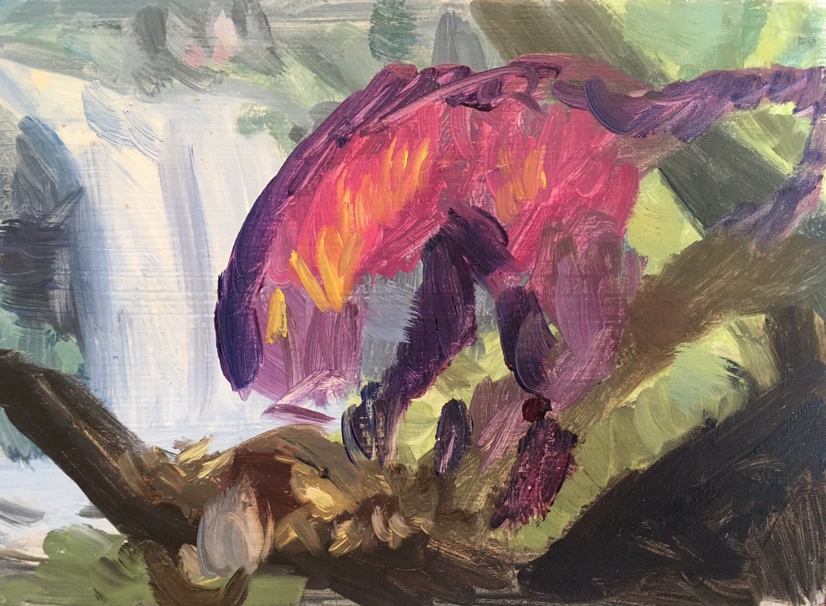 1200x880 Ryan Pancoast On Twitter Ripjaw Raptor Color Study 5x7, - Raptor Painting