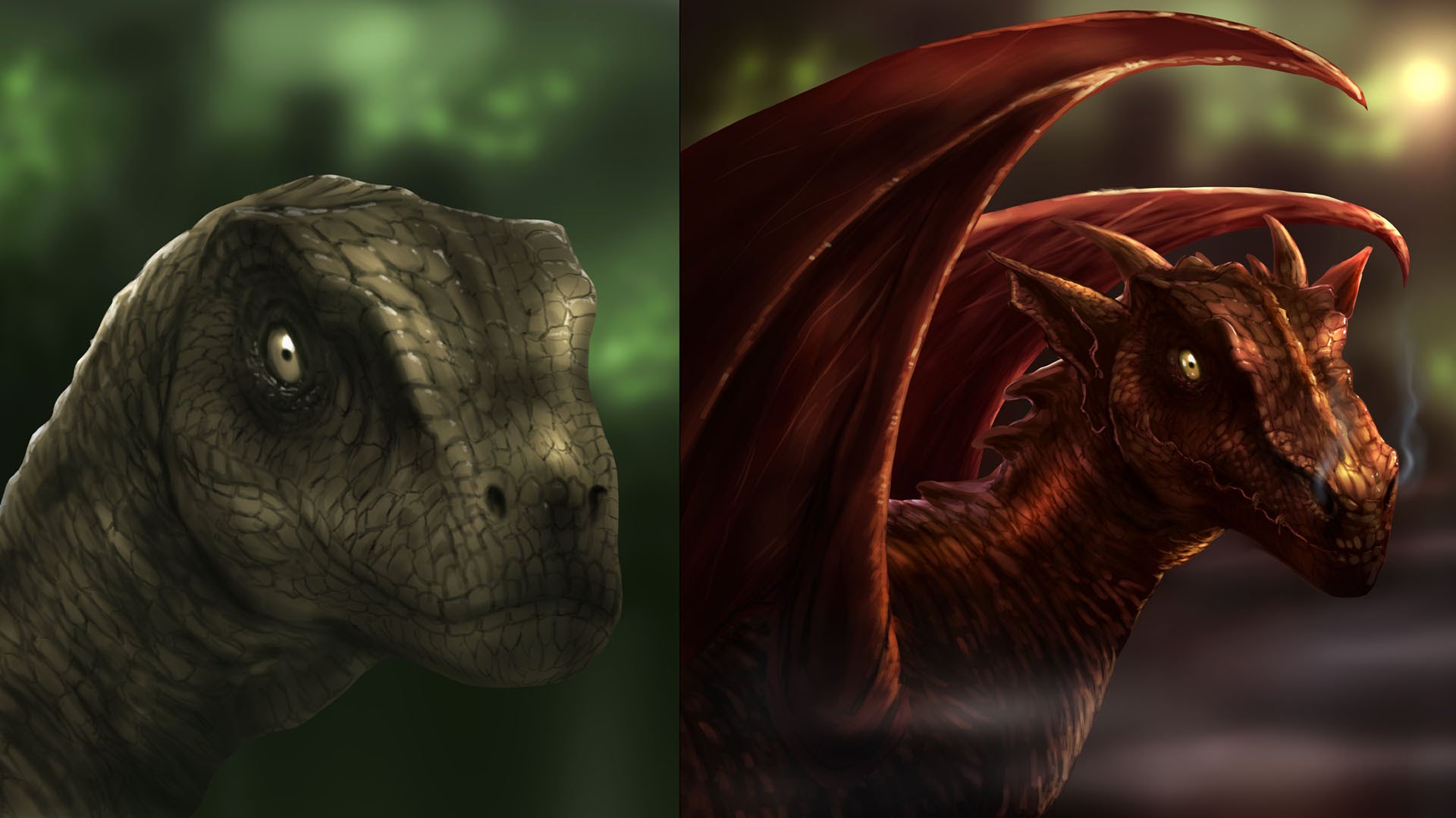 1920x1080 Twitch Live Stream 003 Raptor To Dragon Painting In Photoshop - Raptor Painting