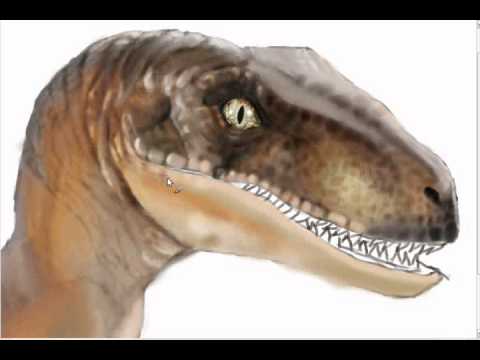 480x360 Jurassic Park - Raptor Painting