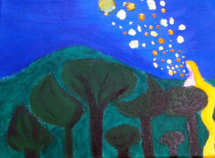 750x552 Rapunzel's Dream Painted By Dagonundone - Rapunzel Painting