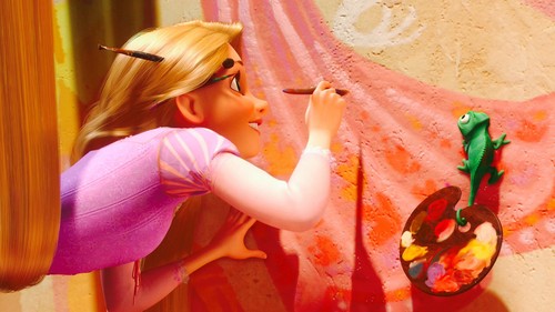500x281 Tangled Images Rapunzel Painting Hd Wallpaper And Background - Rapunzel Painting