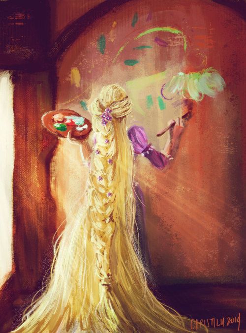 500x677 Me As Rapz Painting Rapunzel Painting From Disney's Tangled - Rapunzel Painting
