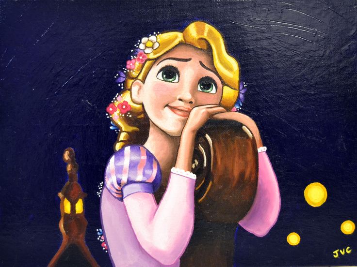 Rapunzel Tangled Painting at PaintingValley.com | Explore collection of ...