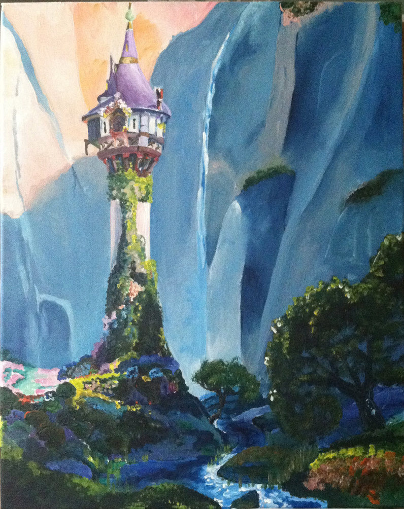 Rapunzel Tower Painting at PaintingValley.com | Explore collection of