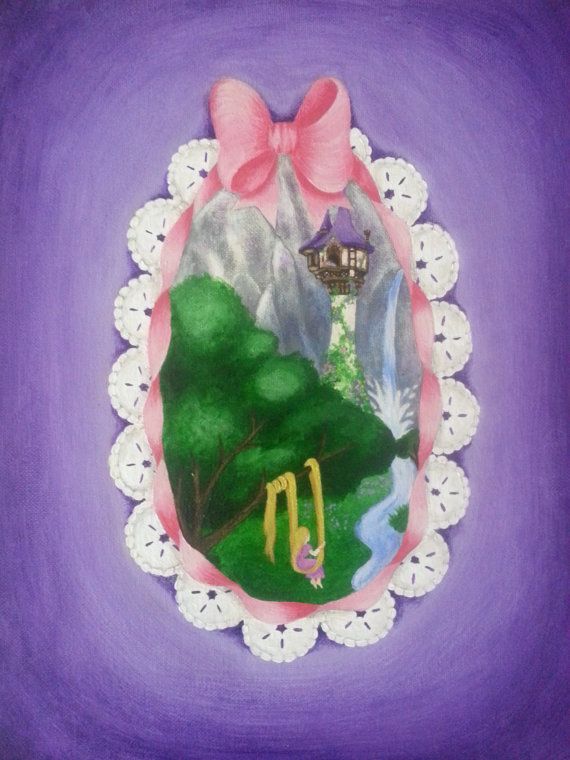 570x760 Check Out This Item In My Etsy Shop - Rapunzel Tower Painting