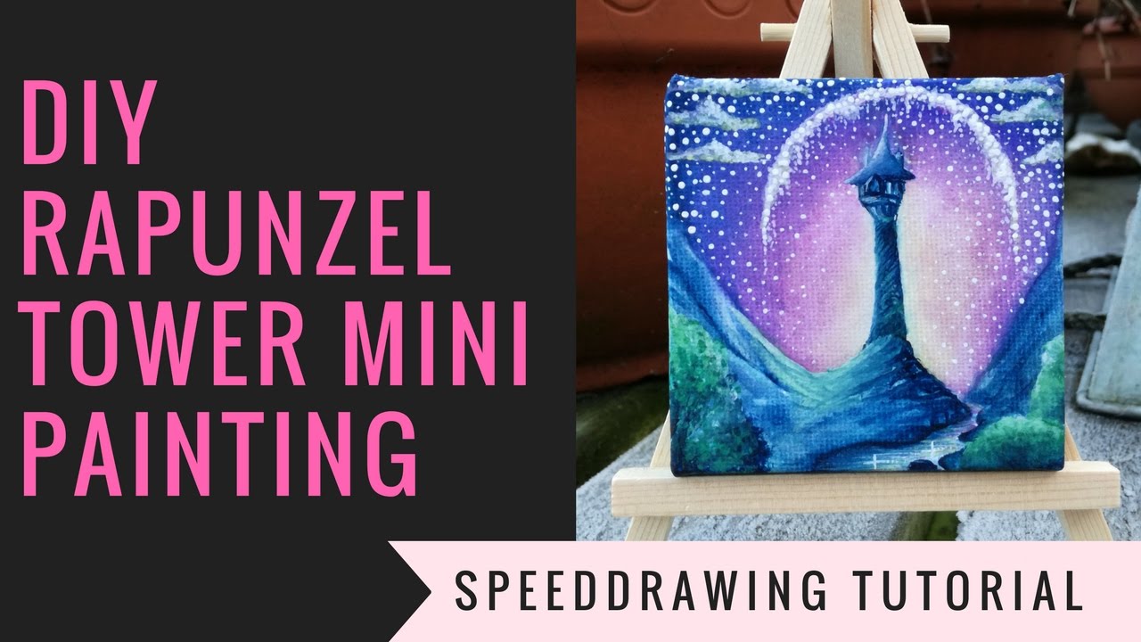 1280x720 Diy Miniature Disney Rapunzel Tower From Tangled Speeddrawing - Rapunzel Tower Painting
