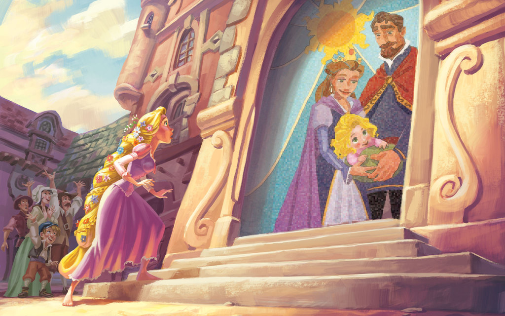 1024x640 Rapunzel's Story Disney Princess - Rapunzels Painting