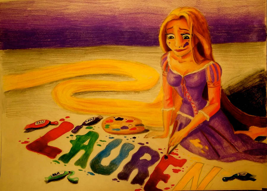900x646 Commission Rapunzel Painting By X12rapunzelx - Rapunzels Painting