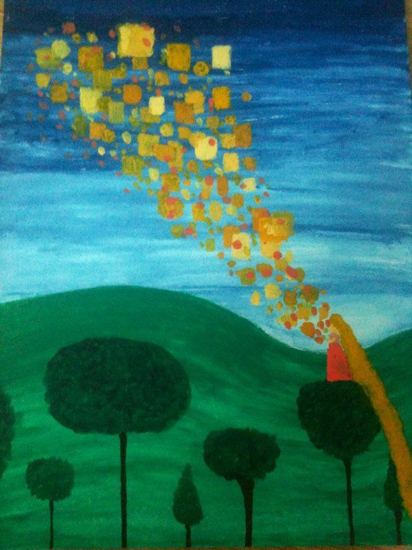 600x800 Rapunzel Painting Rapunzel Lanterns Painting Movie Rapunzel'S - Rapunzels Painting