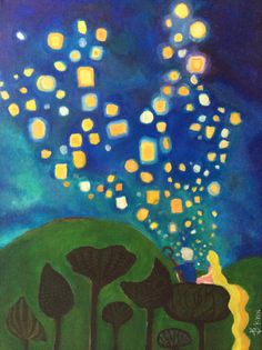 236x315 Lantern Painting - Rapunzels Painting