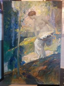 225x300 Gorgeous Rare Impressionist Philip Lyford Painting For A Magazine - Rare Painting