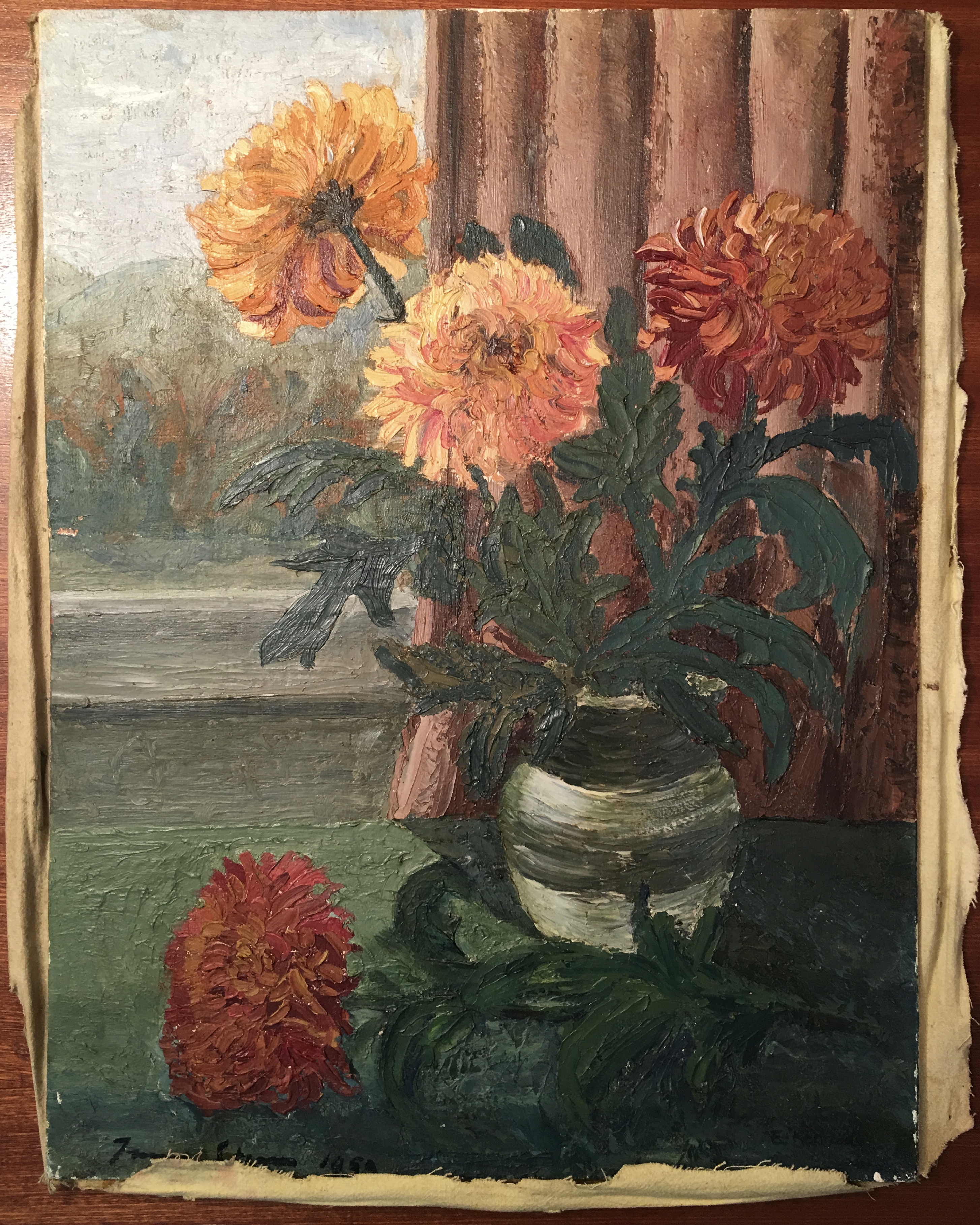 2908x3636 Irma Stern Original Rare Vintage Oil Painting Still Life Flowers - Rare Painting
