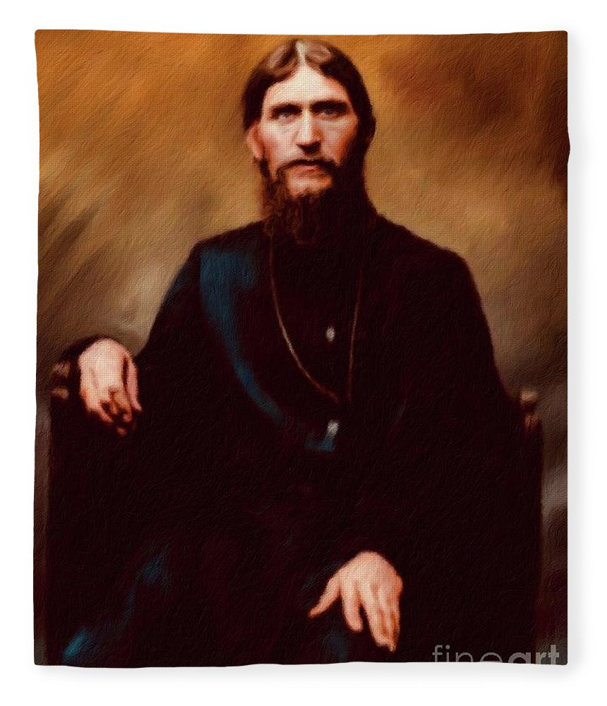 860x1000 Grigori Rasputin Fleece Blanket For Sale By Mary Bassett - Rasputin Painting