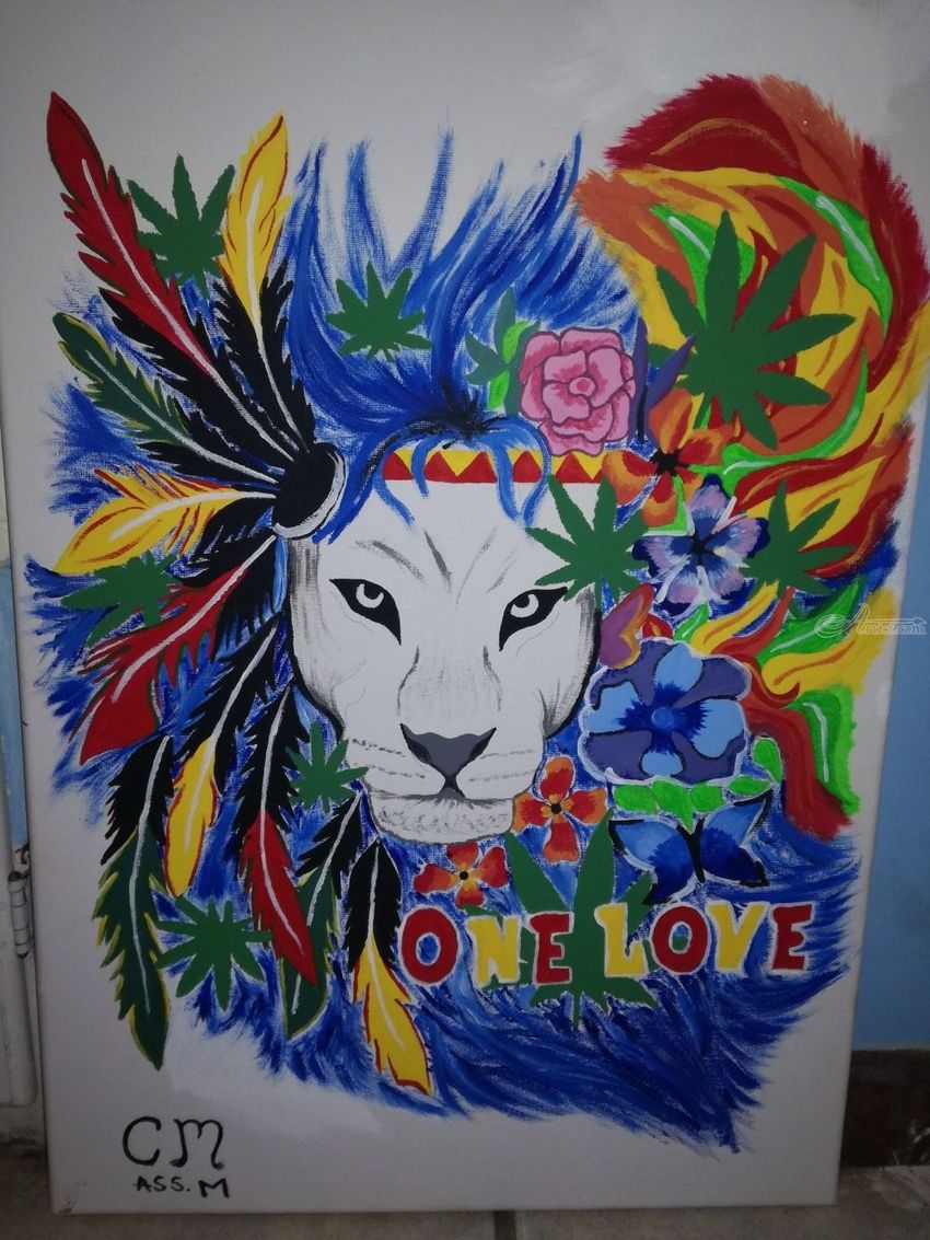 850x1133 Rasta Lion Animation By Cynthia Marie Viljoen - Rasta Lion Painting