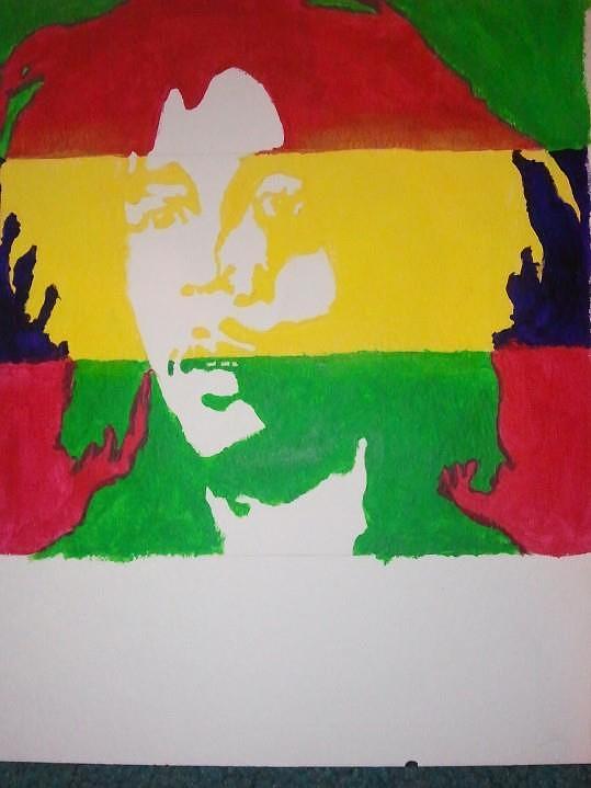 539x719 Bob Marley Rasta Painting Painting By Miranda Strapason - Rasta Painting