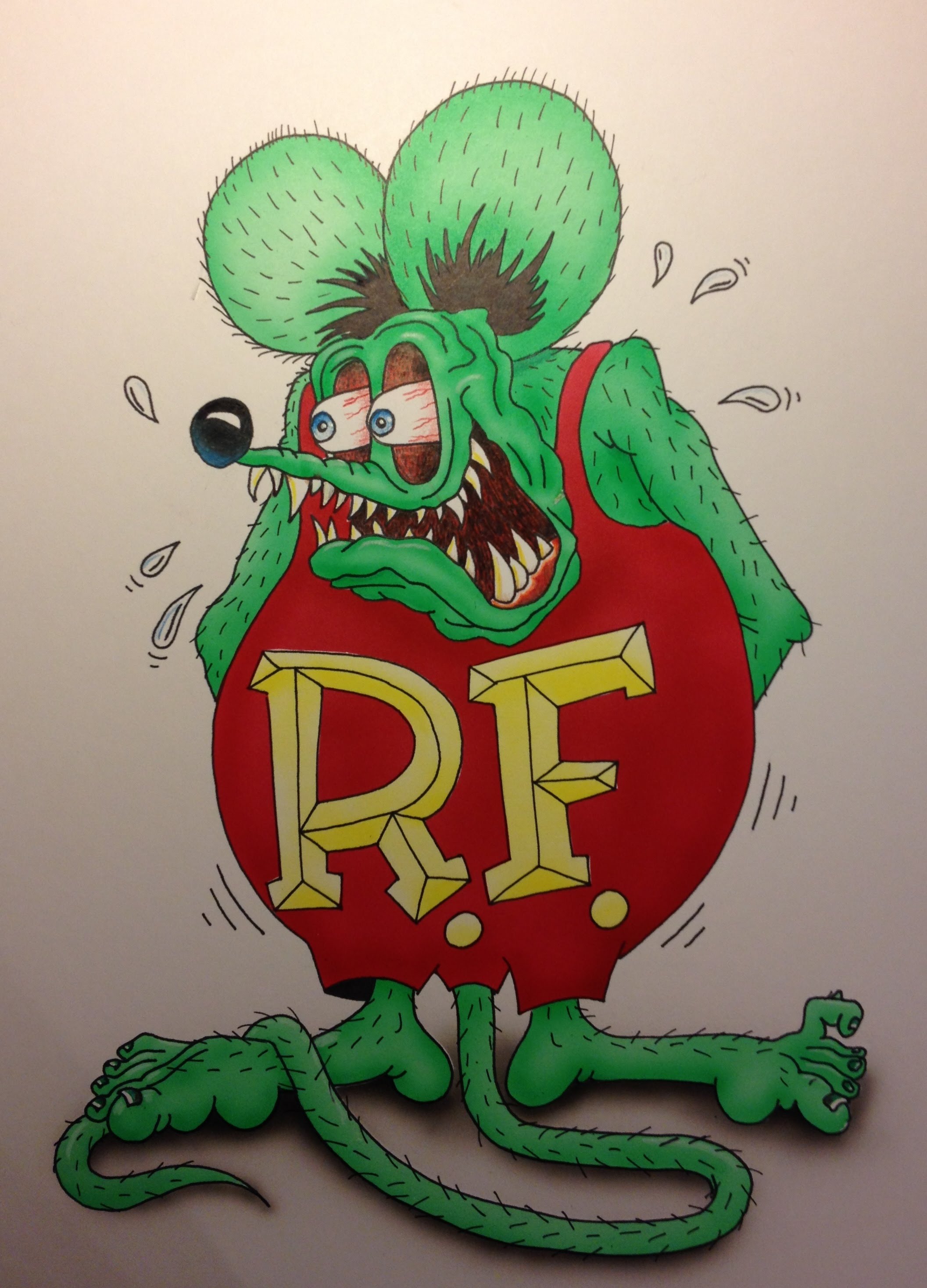 2113x2937 Painting Rat Fink , Mixed Media - Rat Fink Painting